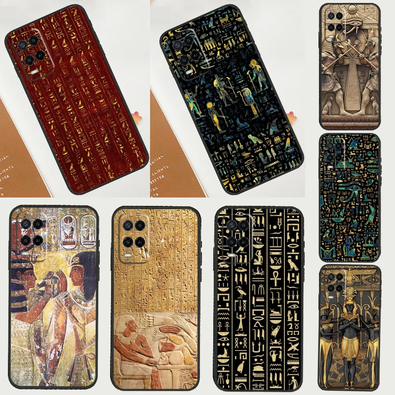 Egypt Pharaoh Mural For OPPO Find X5 X3 Pro A53S A5 A9 A31 A53 A1K A15 A52 A72 A83 A91 A93 A54 A74 A94 Case