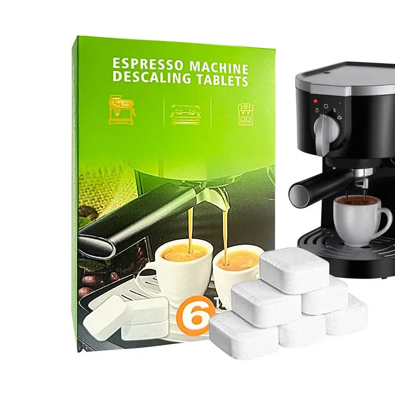 Coffee Cleaner Descaling Tablets Espresso Cleaning Tablets 6pcs Coffee Grinder Cleaning Tablets Solid Cleaner Tablets Coffee