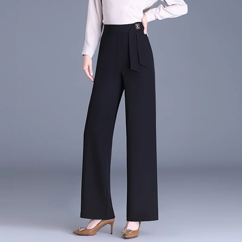 Spring Summer Wide Leg Pants Women Korean Fashion Women\'s Pants High Waist Vintage Clothes High Quality