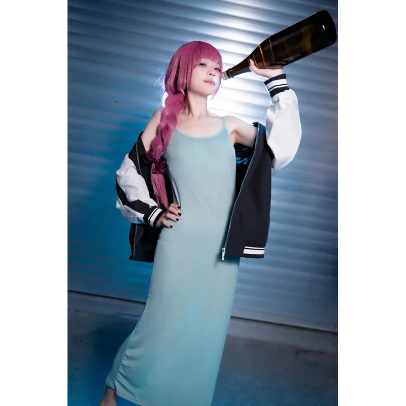 2025 22 Hiroi Kikuri أنيمي Bocchi الصخرة زي شعر مستعار المرأة فستان لطيف البدلة هالوين تأثيري دور كرنفال الزي الرسمي Sk