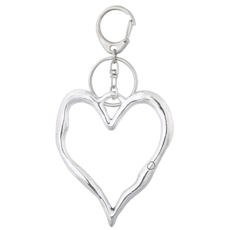 Large Heart Key Holder Sturdy Keychain Charm Versatile Use Bag Pendant for Trendy Women Ladies Suitable for All Ages