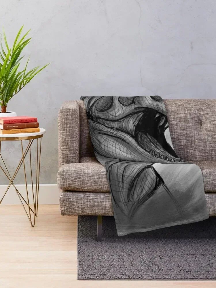 Allosaurus Sketch Throw Blanket valentine gift ideas sofa bed Blankets