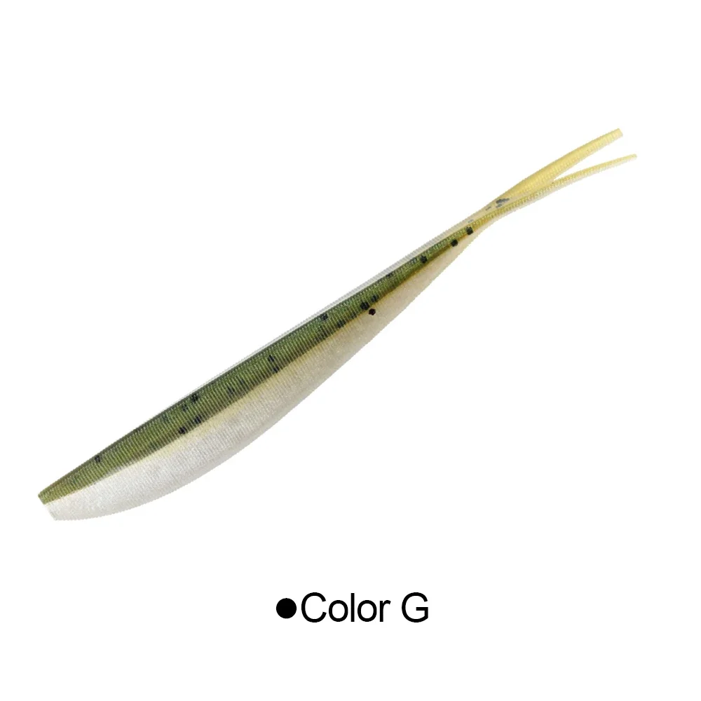 RoseWood 2" 3" 4" Soft Jerk Minnow Angelköder Swimbait Shad Drop Shot SoftBait Split Tail für Bass Forelle Pike Walleye Pesca