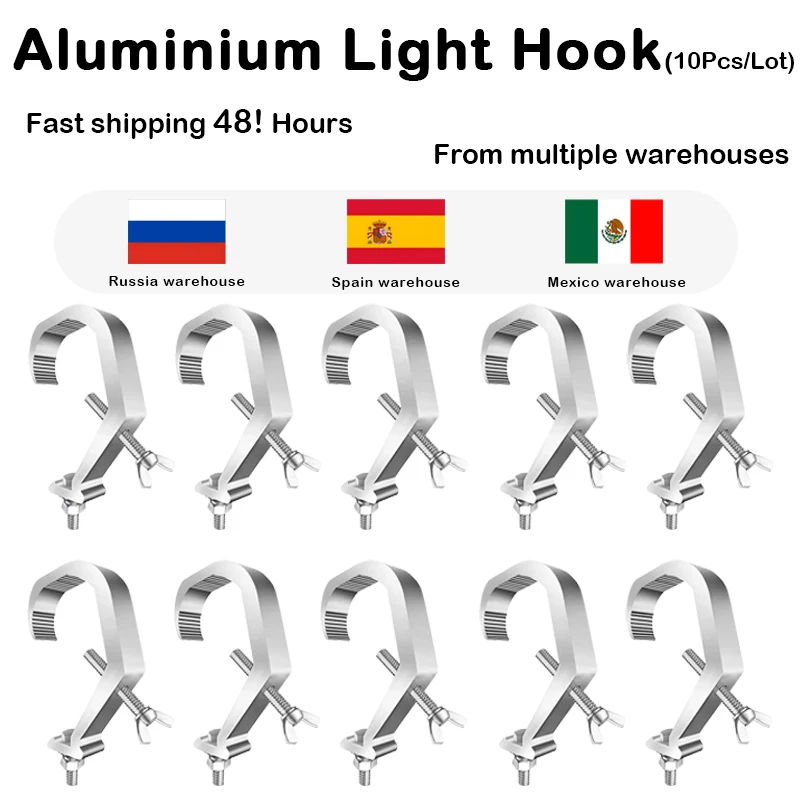 10Pcs/Lot Led Stage Light 20MM/25MM Truss Aluminum Lights Hook Par Light Hooks DJ Club Light Hanging Hook