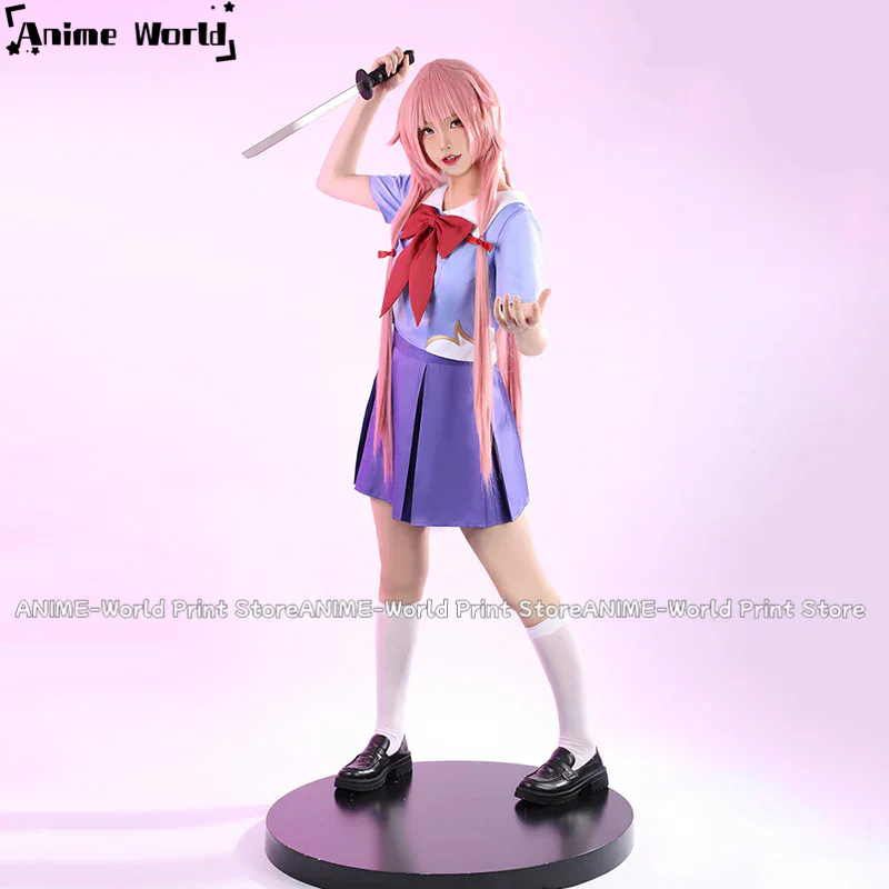 Future Diary Mirai Nikki Yuno Gasai School Uniform Cosplay Costume