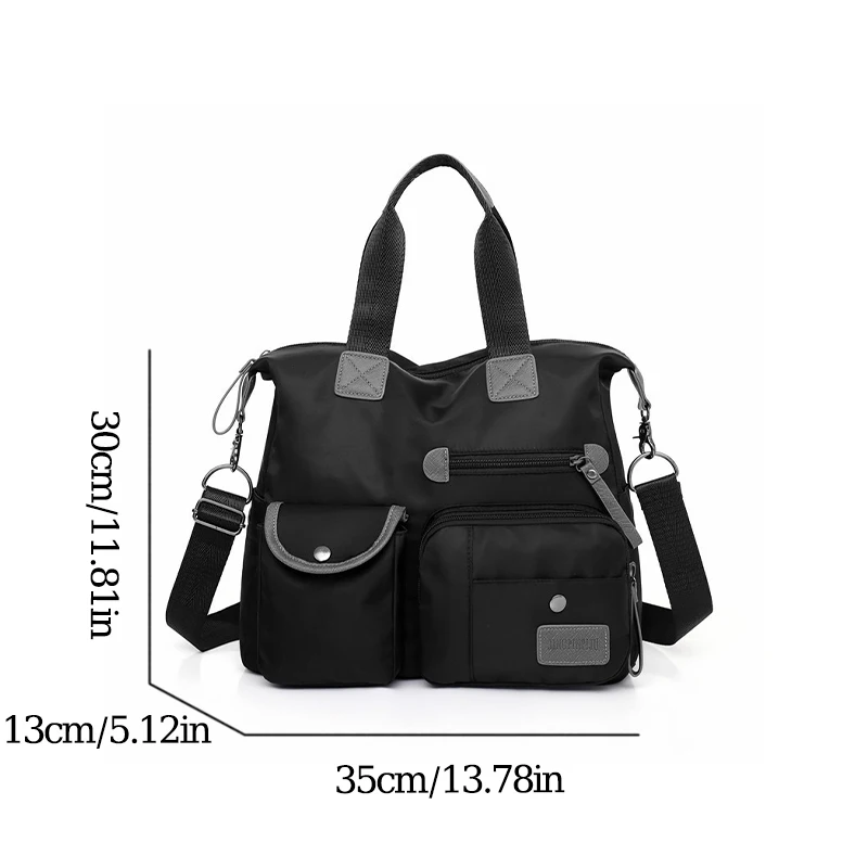 New Fashionable and Minimalist Nylon Waterproof Multi Functional Large Capacity Zipper Women Crossbody Bag For Travel