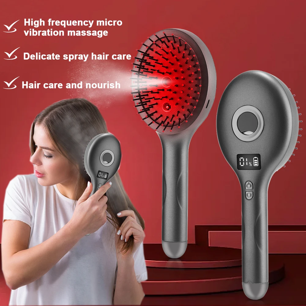 

Electric Head Massager Hair Growth Comb Scalp Relax Massager 630nm Red Light Oil Applicator Anti-Hair Loss Hair Care Hairbrush