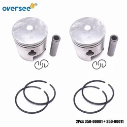 350-00001 STD Piston 60MM For Tohatsu Outboard Motor 2T M18E 18HP with Piston Ring STD 350-00011-0;350-00001-0