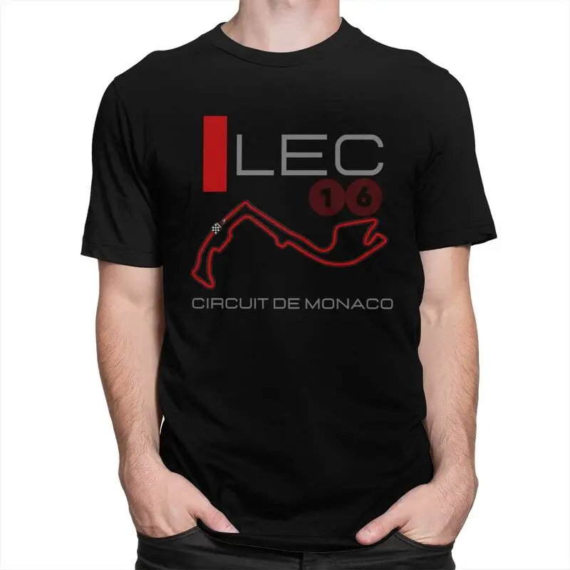 Custom Male Charles Leclerc 16 T Shirt Short Sleeved Cotton Tshirt Novelty T-shirt Graphic Circuit De Monaco Tee Fit Apparel