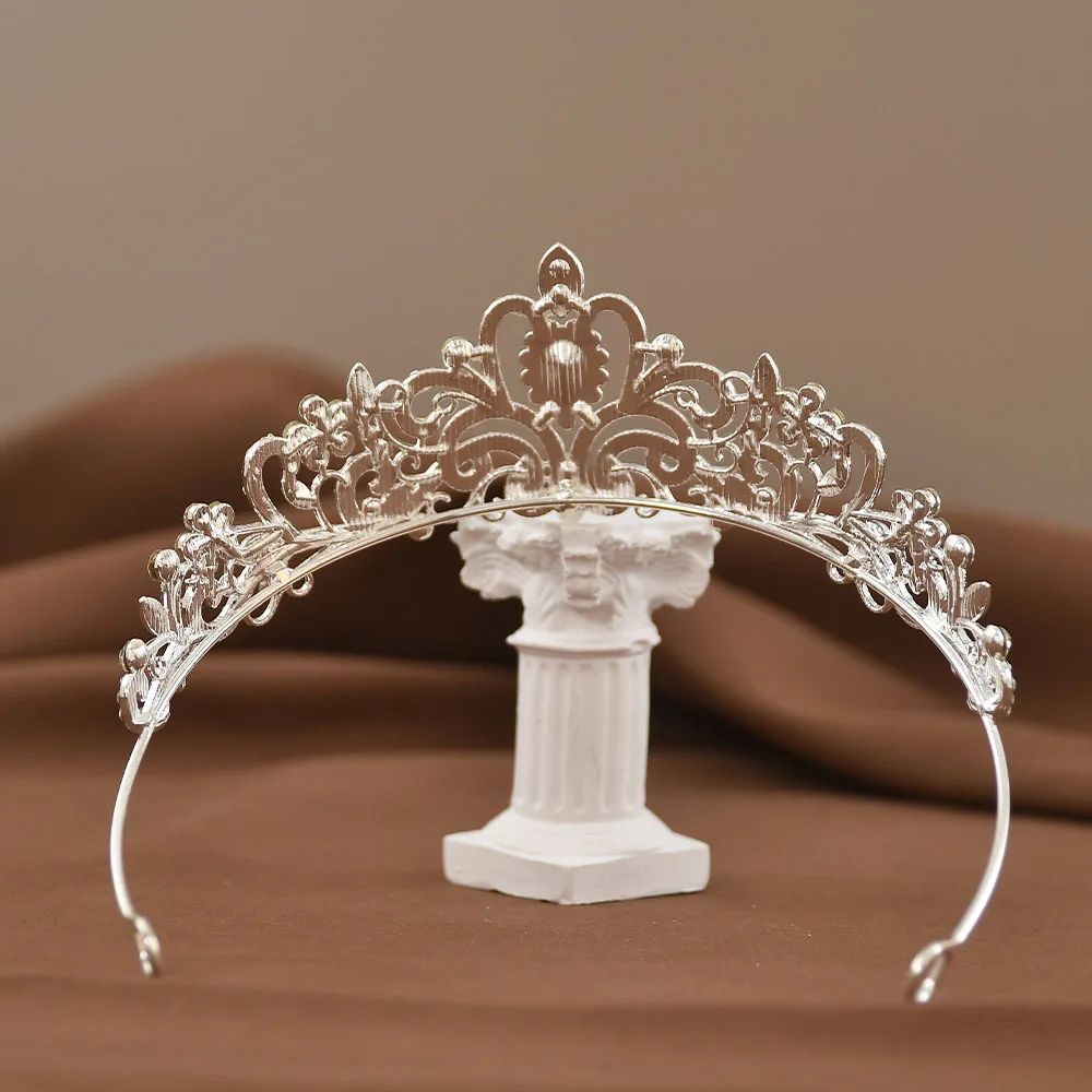 Colore argento corona da sposa e accessori per capelli diadema di cristallo di strass per accessori per abiti da sposa da ragazza regalo di