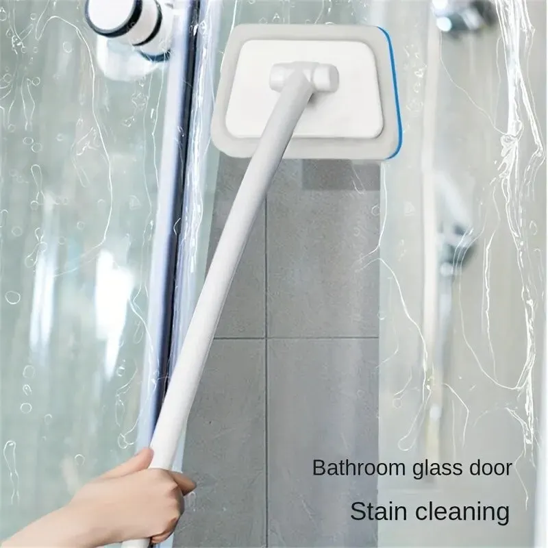 1set, Long Handle Multi-functional Bathroom Wall and Floor CleaningSponge -Removable Brush for Bathtubs, Ceramic Tiles, and Hous