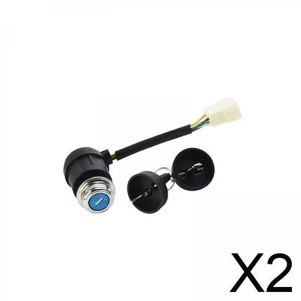 

2xIgnition Switch Kit Accessories with 2 Keys for Motorcycle Go Kart