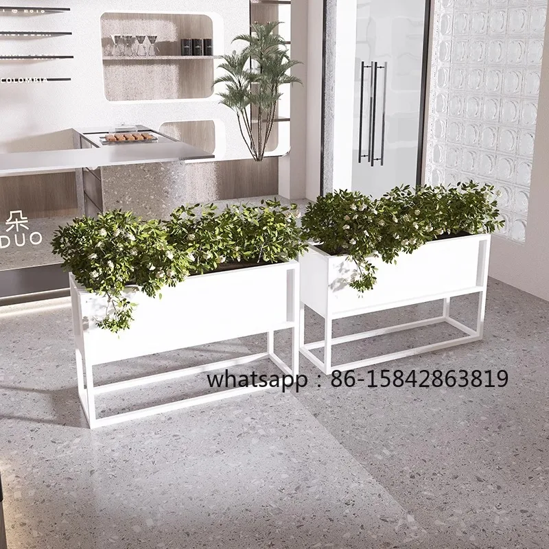 Outdoor flower box, outer pendulum, commercial street, sales department, milk tea shop, partition, rectangular flower pot