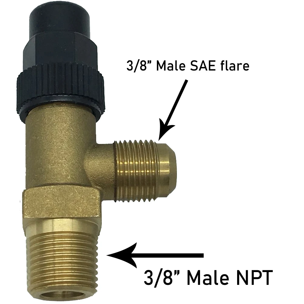 3/8 "Messing Hoek Afsluitklep Met Mannelijke Sae Flare Naar Npt Adapter Werkt Als Onderhoudskleppen Voor Koelmiddel Drukvaten