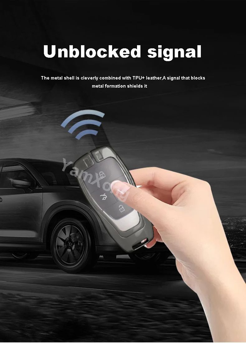 Alloy Remote Key Case Cover For 2023 Beijing X7 Key Case BJ60 BJ40 F40 u5 plus Smart Keyless Decration case Car Accessories