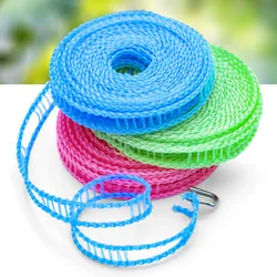 5/8/10M Portable Anti-Skid Windproof Fence-Type Clothesline Drying Quilt Rope Clothesline Outdoor Travel Clothesline 