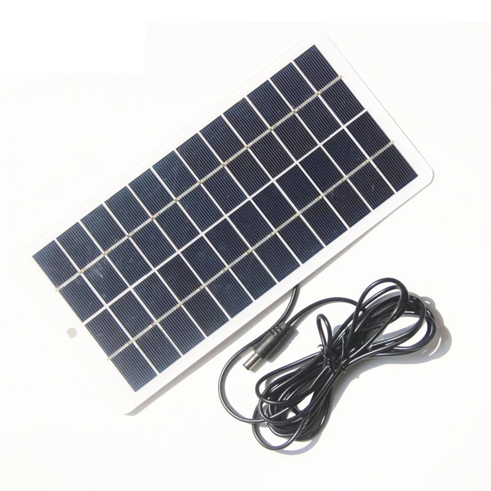 DC Charging Interface 12V Solar Charger For Outdoor Activities Max Efficiency 20 Kit Lamp For Garden Lights Polysilicon Material