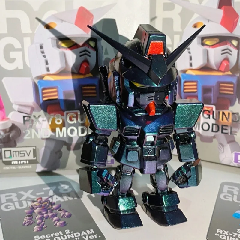 

Bandai Qmsv Mini Rx-78 в штучной упаковке Gundam Limited, оригинальные персонажи аниме, Коллекционная статуя, фигурка Gundam, слепая коробка, игрушки, модель