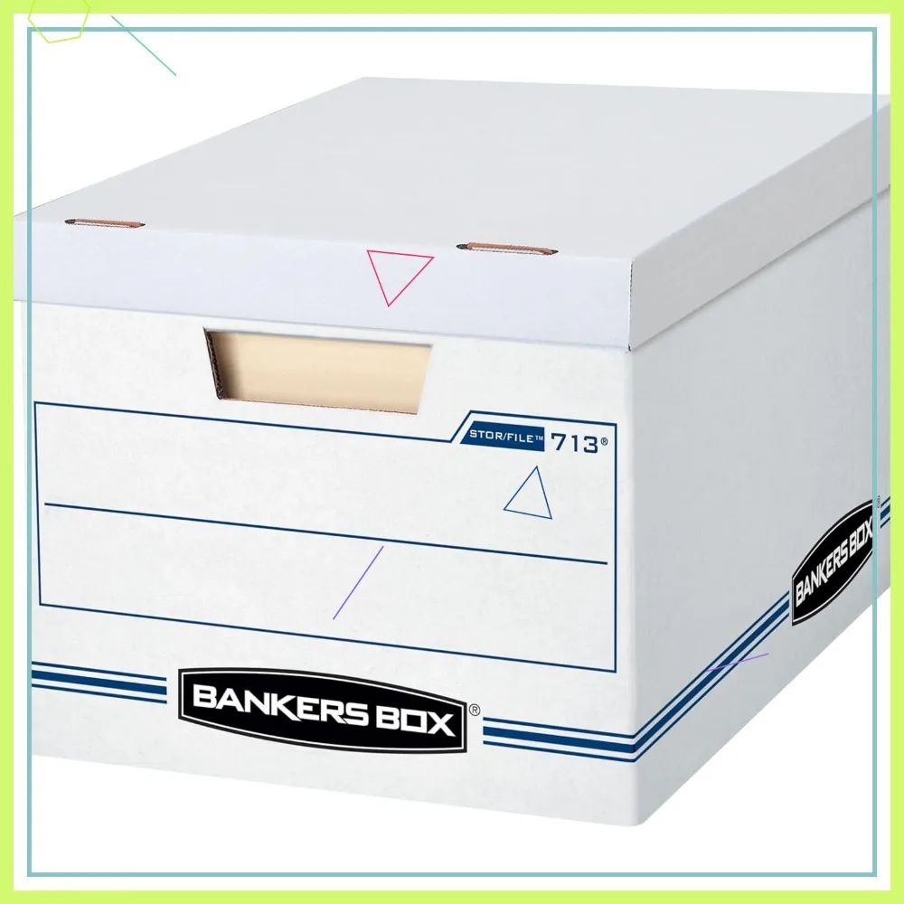 30-Pack File Storage Boxes with Lids for Letter and Legal Documents, Stackable and Easy to Carry