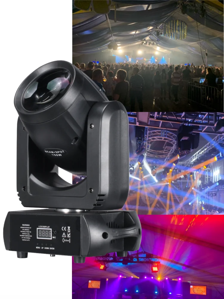 2 Stück 150W LED Moving Head Lichter Mini Beam & Spot 18 Rotierende Prismen 8 Farben & 8 Gobos DJ Disco Bar Stroboskop Disco Lichter