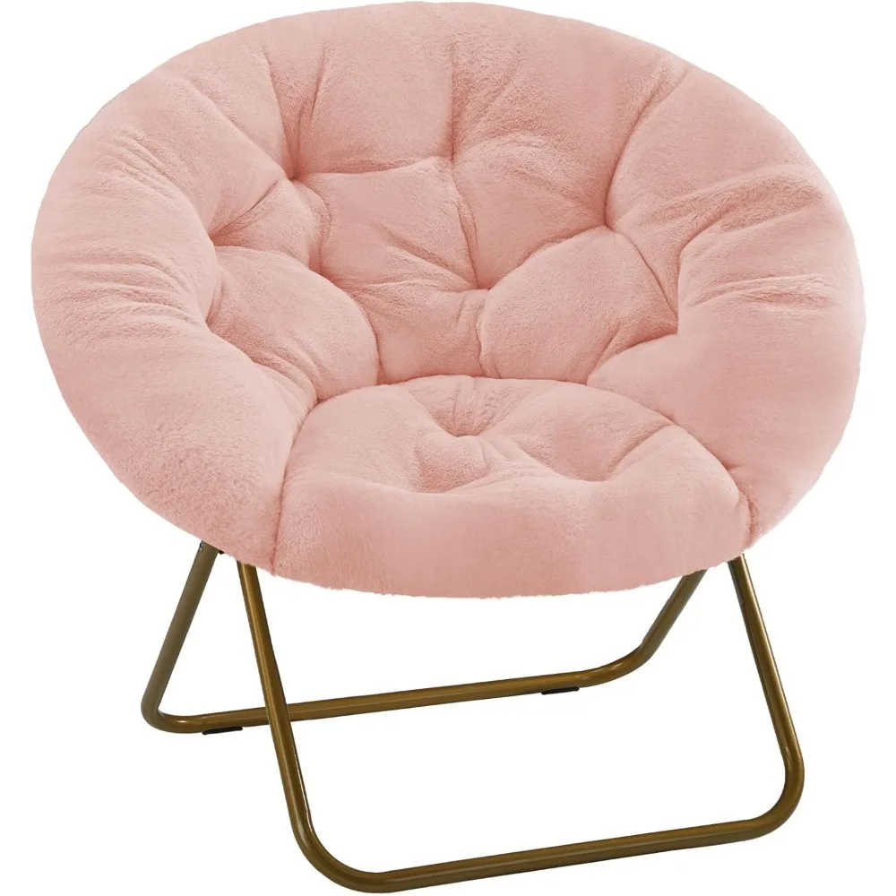 

Comfy Chairs for Bedroom, Faux Fur Saucer Chair for Adults, Oversized Comfy Soft Saucer Chair