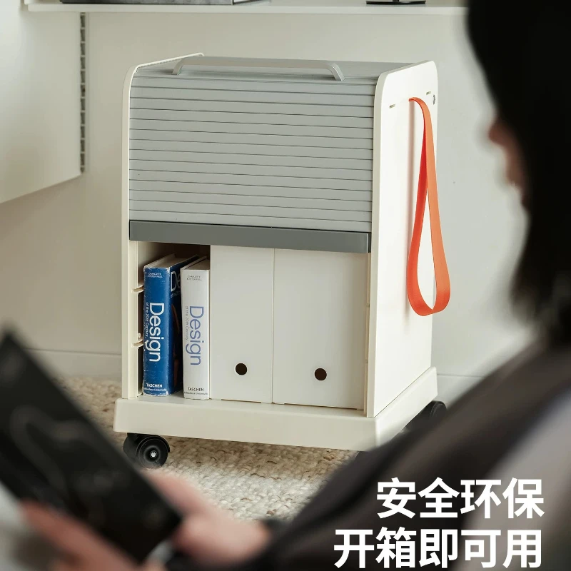 Removable under-table storage cabinet Roller shutter door cabinet Locked file cabinet Locker ins wind bedside table