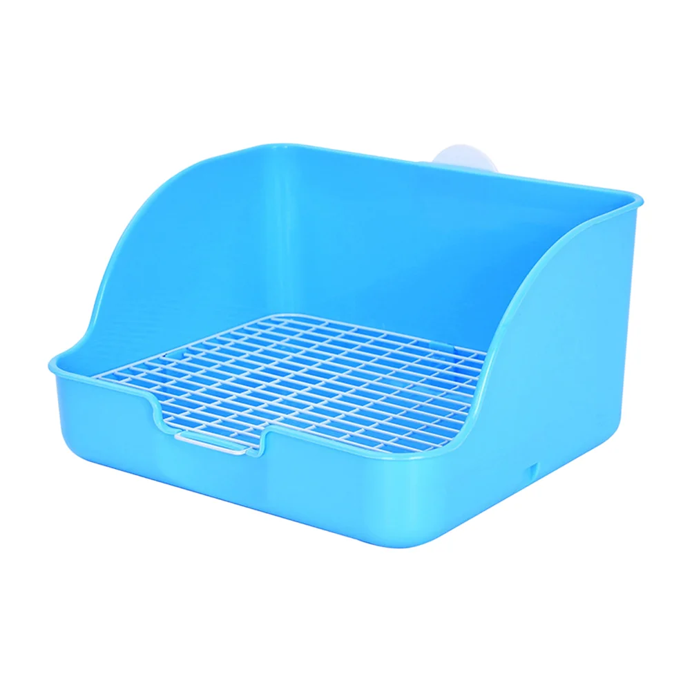 

Rabbit Potty Anti-fall Bunny Baby for Weaning Hamster Toilet Reusable Food Pouches Small Pet Cage Supply Plastic