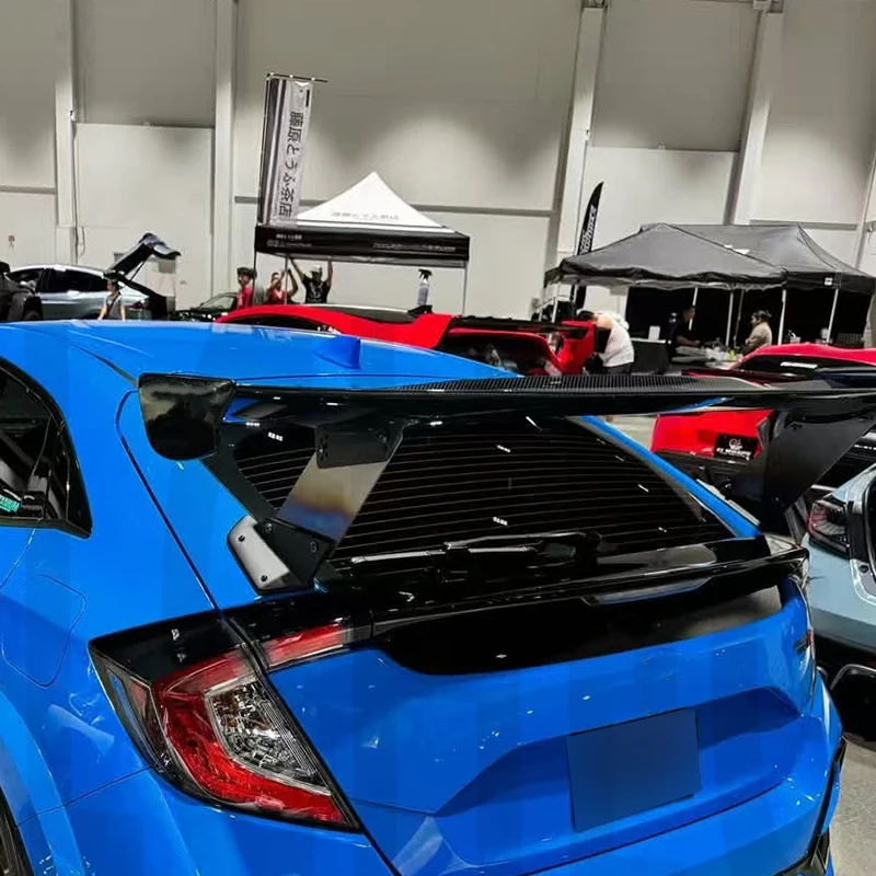 For  2016-2021 Honda Civic FK4 FK7 FK8 TypR 5 Door Hatchback High Quality Real Carbon Fiber Car Rear Wing Trunk Lip Spoiler