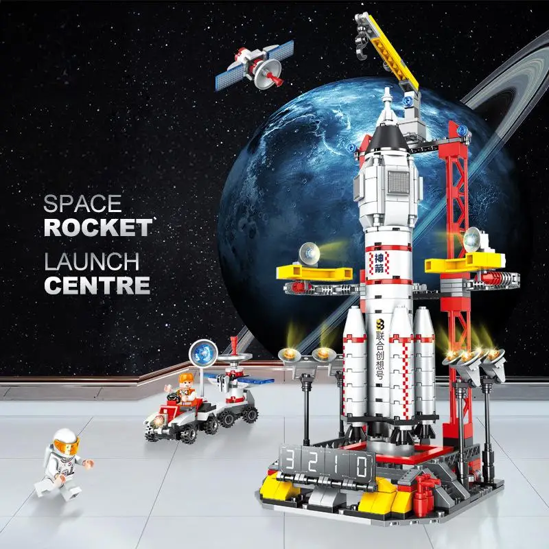 OUZEY Blocchi di costruzione Space Shuttle - Kit modello razzo, giocattolo educativo STEM per bambini, ragazzi, ragazze dai 14 anni in su, regalo di compleanno