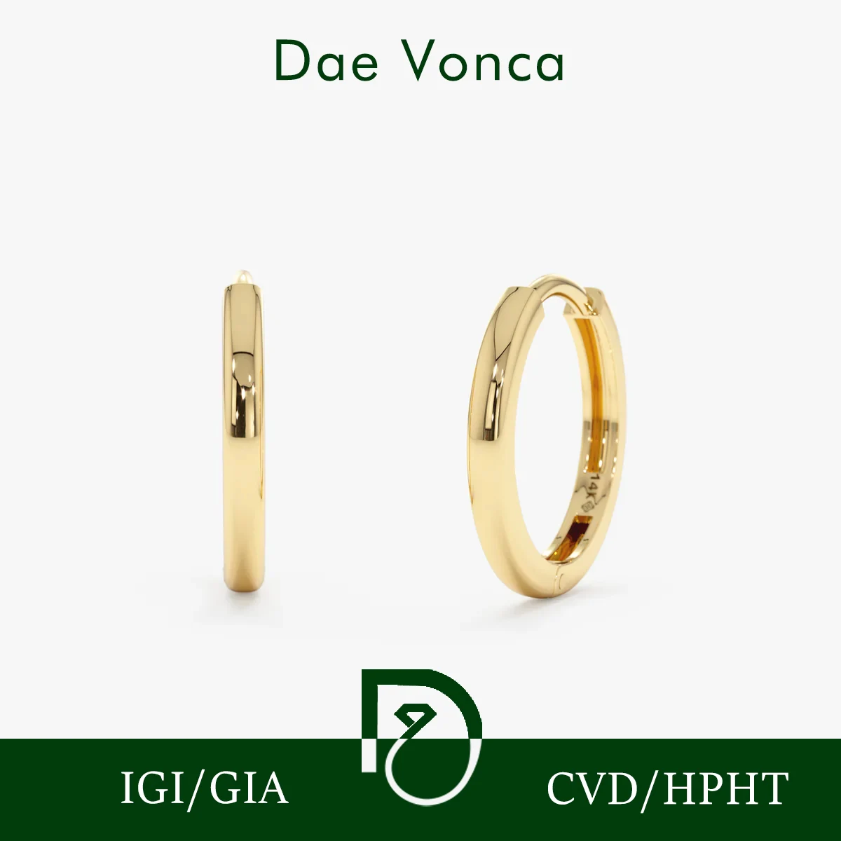 

Solid Gold Plain Polished Huggie Hoop Earrings 9K/14K/18K Yellow/White Gold Minimalist Small Hoop Earrings for Women