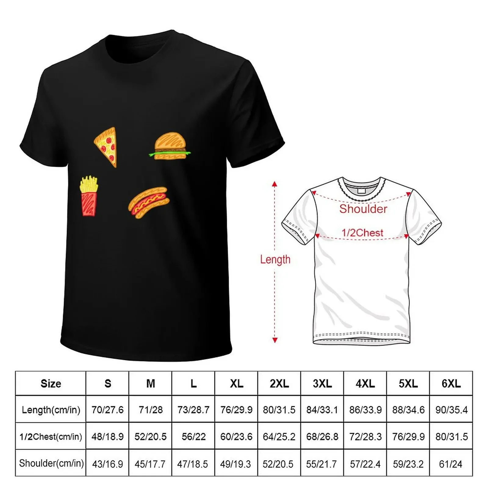 Junk Food T-Shirt aesthetic clothes quick-drying anime clothes men t shirt