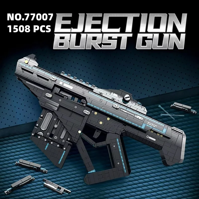 

1508 деталей: Конструктор «Автомат с функцией выброса патронов» (модель NO.77007) — Военная стрелковая техника, модель оружия, кирпичики для сборки, игрушки для мальчиков, подарки