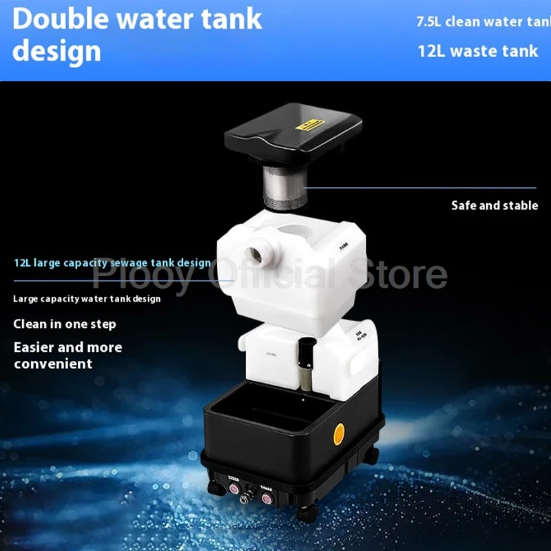2500W Steam Spray Extract Machine Steam Cleaner 24000Pa Suction 7.5/12L Tank For Deep Cleaning Oil Stain Removal Sterilization