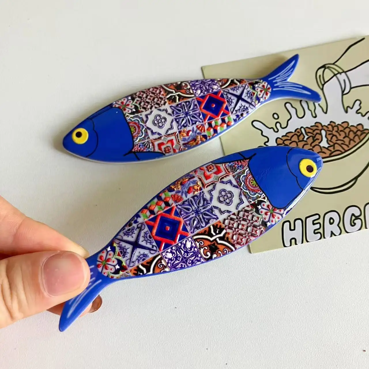 1PC Fridge Magnets Bohemia Style Fish Refrigerator Magnetic Sticker Gifts Photo Message Holder Kitchen Fridge Sticker Home Decor