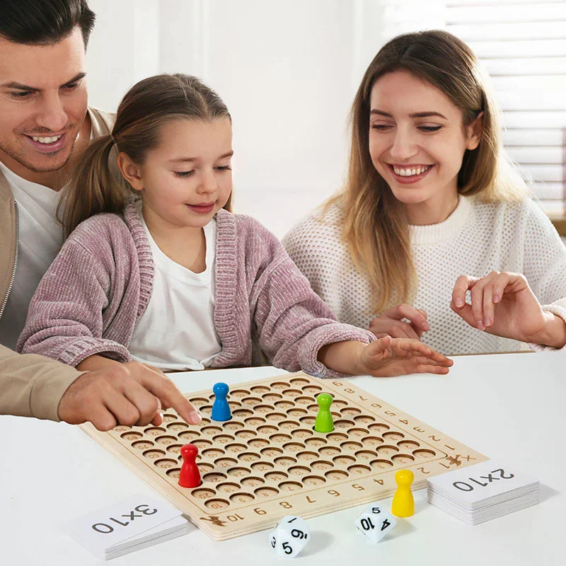 Wooden 99 Multiplication Board Montessori Arithmetic Toys Multiplication Table Math Learning Counting Teaching Aids For Kids