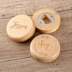 Personalized Engraved Wooden Bottle Opener, Magnetic Bottle Opener, Party Favor, Wedding Gift Souvenir for Guest