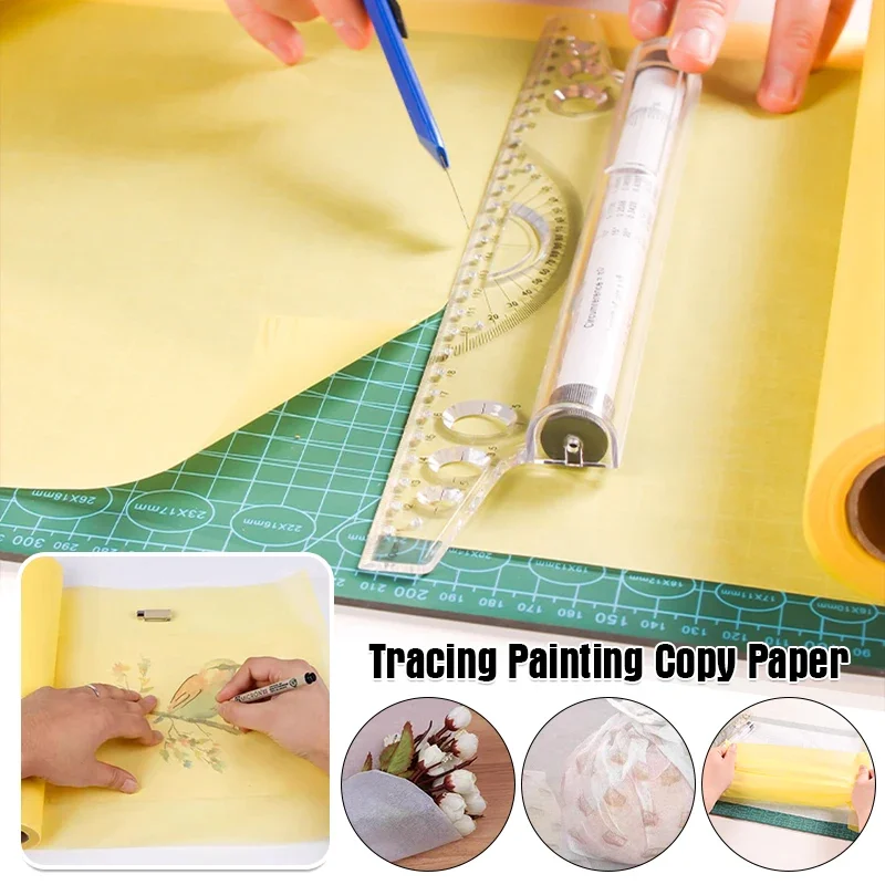 A3 A4 Translucent Tracing Paper Copy Paper Drawing High Transparency Paper Sewing Dressmaking Sketch Drafting Tracing Paper Roll