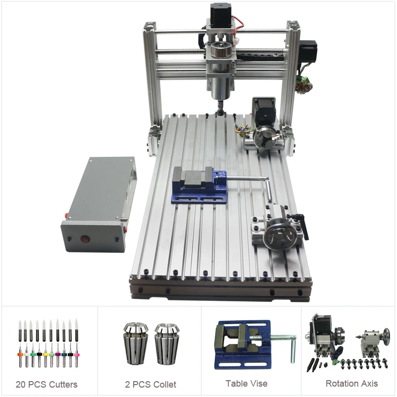 DIY CNC Router 3060 Metal Mini CNC Engraving Drilling and Milling Machine  for PCB Wood Carving