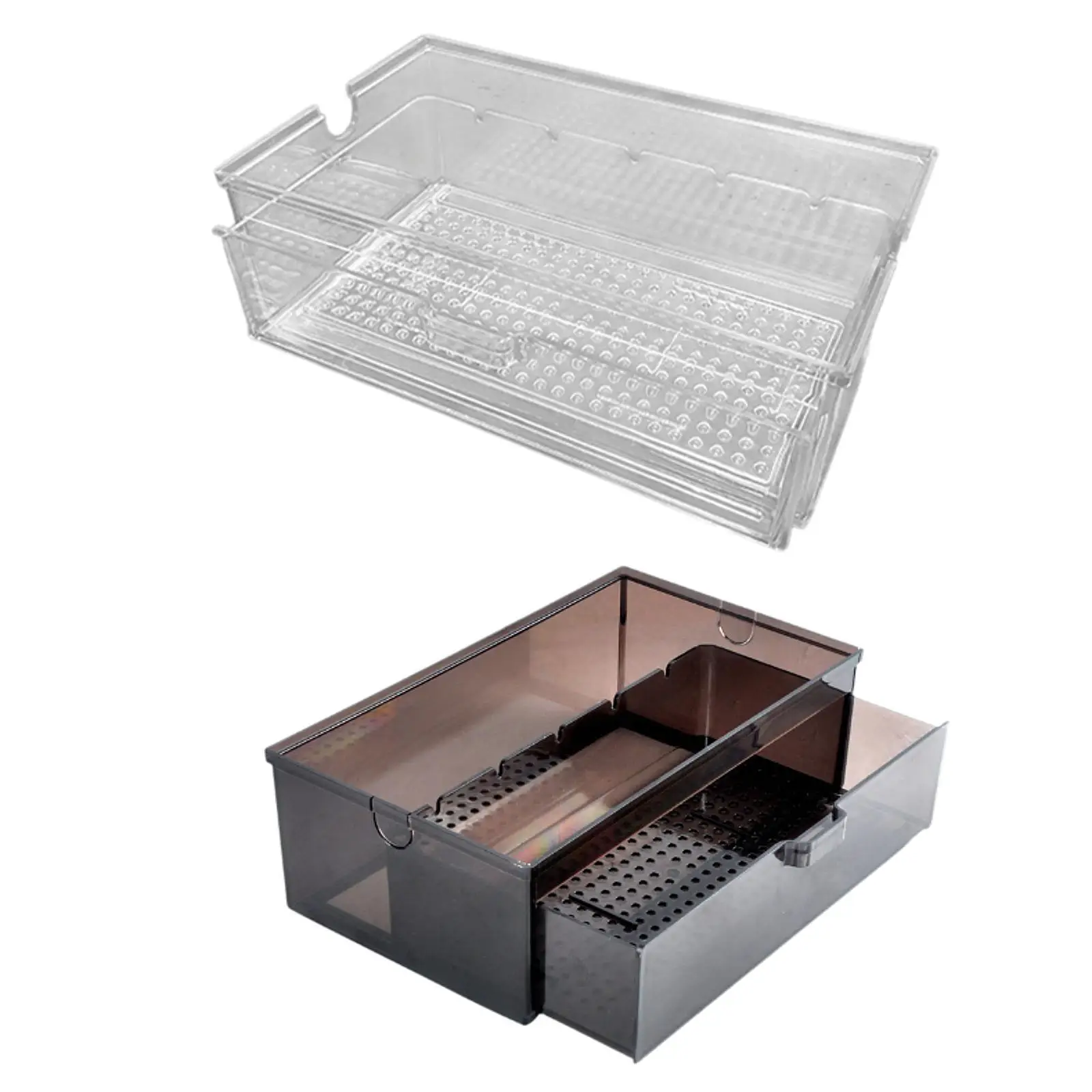 Aquarium External Filter Drawer Drip Tray Quiet External Drip Water Flow Box Wet Dry Separation Box Overflow Pipe Filter