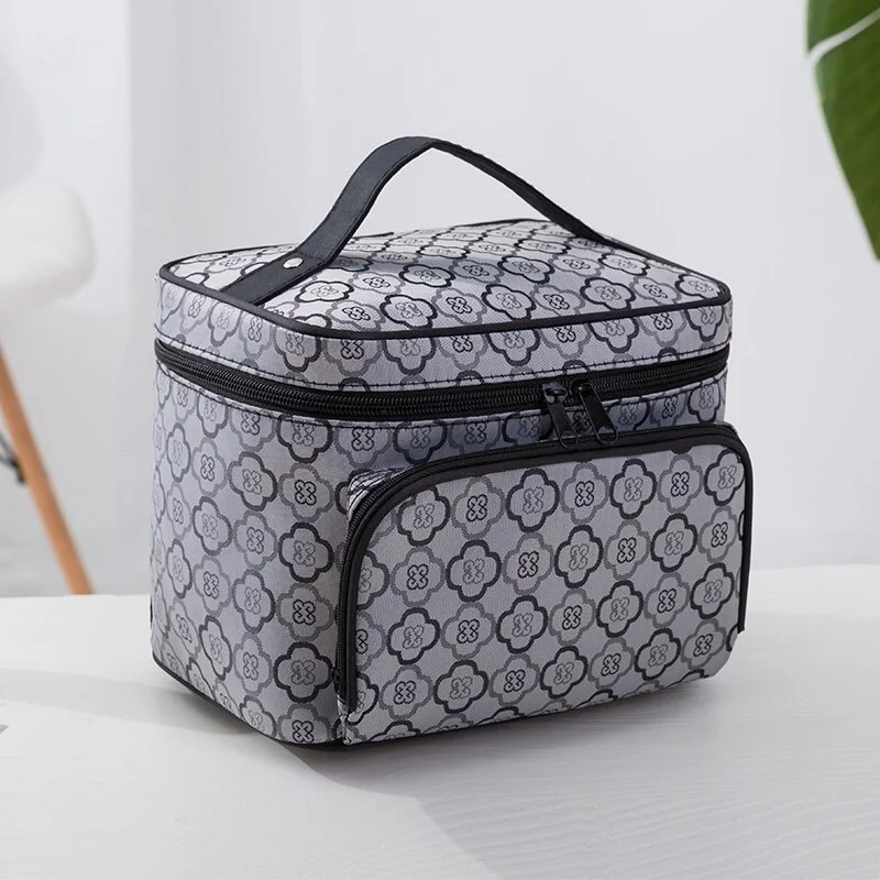 New Large Capacity Flower Cosmetic Bag Zipper Cosmetic Box Storage Organizers Travel Toiletry Makeup Bag SZL8061