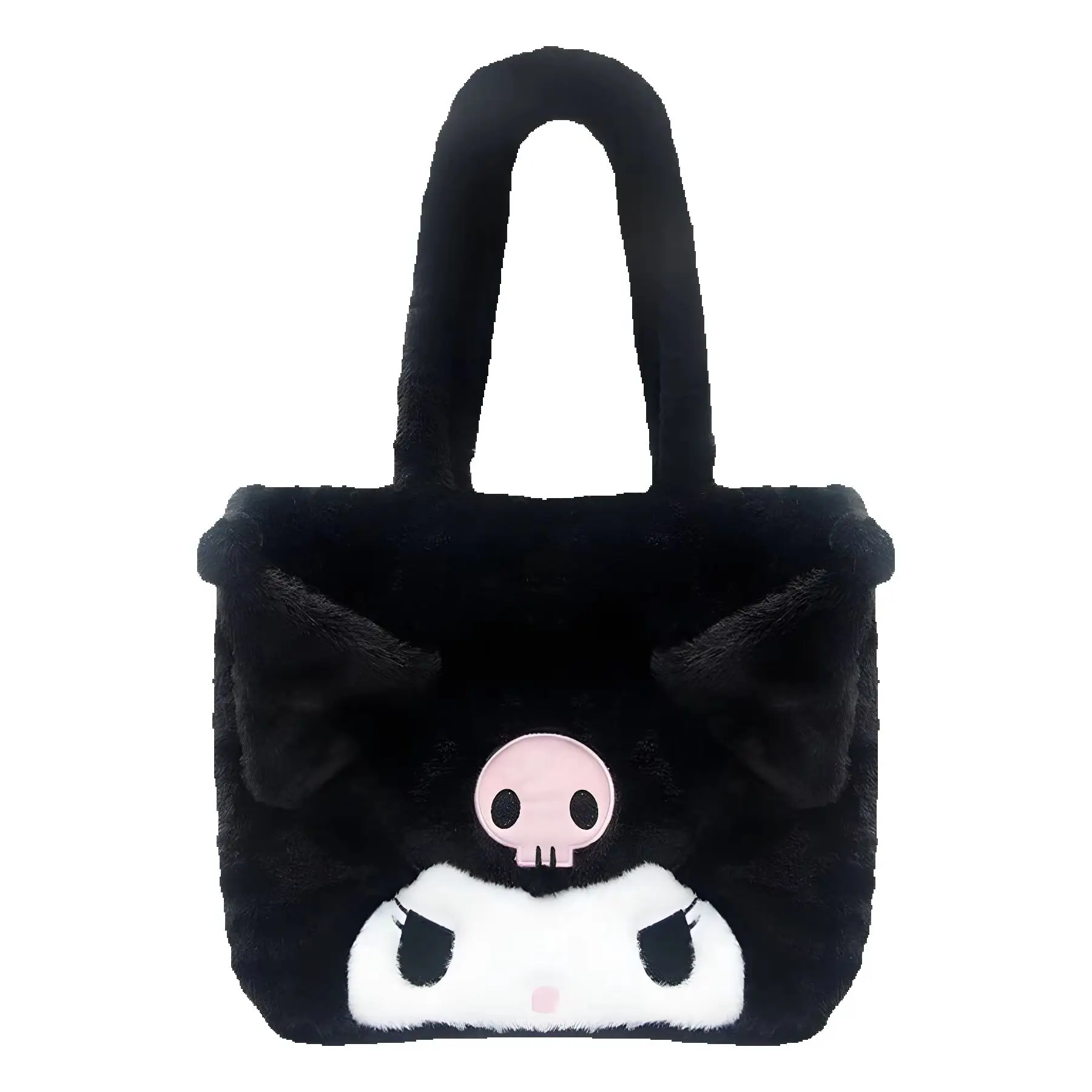 

Kawaii Sanrio Kuromi Plush Shoulder Bag Cute Cartoon Handbag Tote Soft Stuffed Toy Bag Officially Licensed Gift for Girls