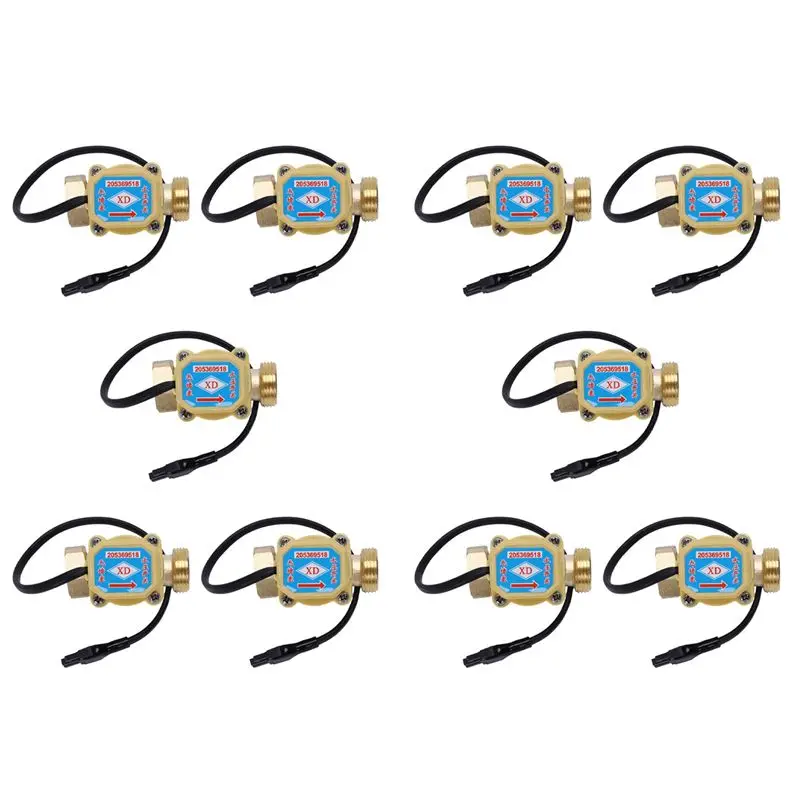 ABZC 10 Pcs 3/4 Inch PT Thread Water Flow Sensor Switch, 120W Pump Flow Switch for Water Heater, Automatic Dispenser