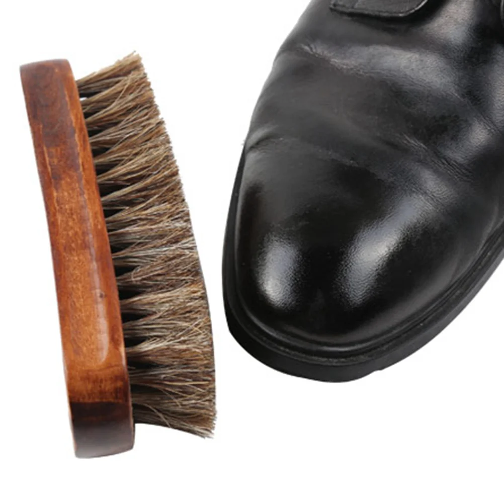 

Horsehair Brush for Shoes Clothes Furniture Natural Bristle Cleaning Tool Gentle on Fabrics No Lint Residue Ideal for Suits