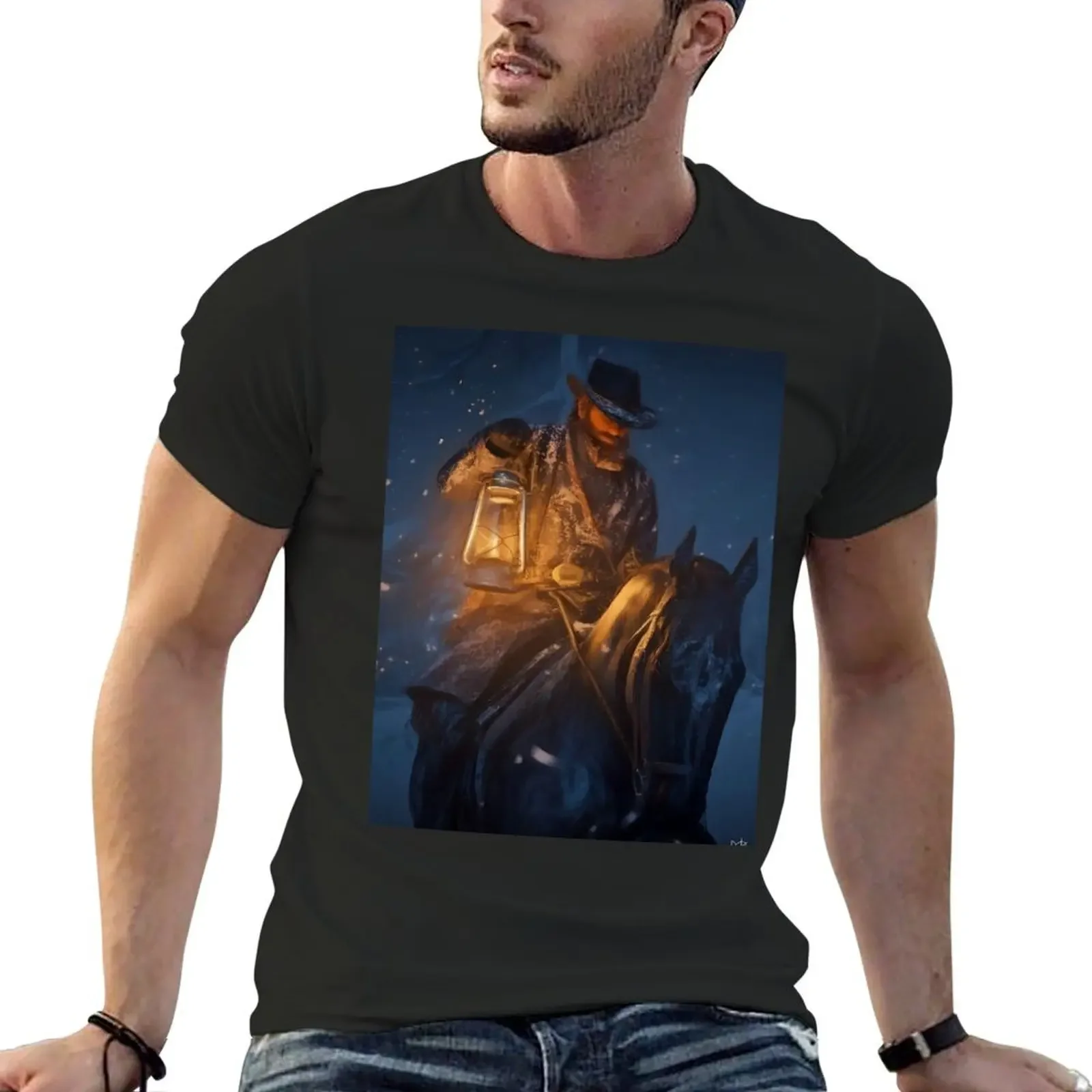 

Arthur Morgan Red Dead Redemption 2 Painting T-Shirt anime figures shirts graphic tee fruit of the loom mens t shirts