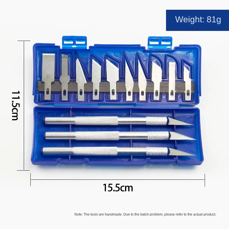 13Pcs Carving Knife Craft Sculpture Paper Cutting Blade Precision Engraving Cutter Non-Slip Hand Tool DIY Art Hobby Repair Set