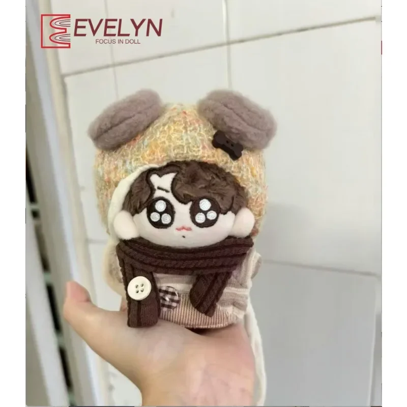 Evelyn 10cm Doll Clothes Plush Stuffed Toys Warm Sweater Scarf Hat Dress Up Replacement Suits No Doll Love and Deepspace