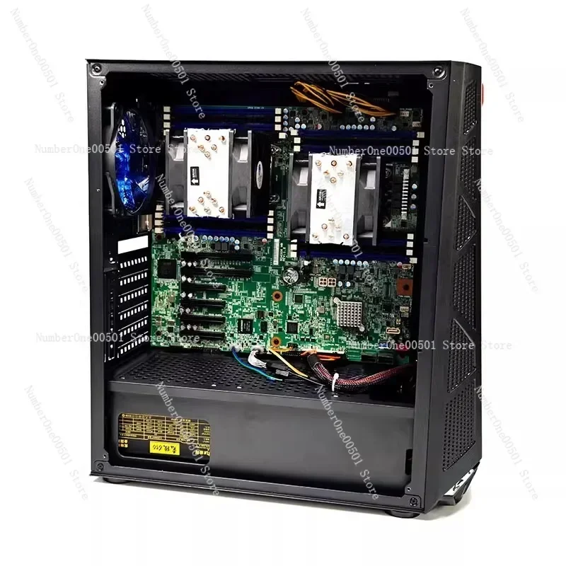 Dual X99 Studio Game Multi-Open Console  E5 2696V3 Computer Server  RD450X