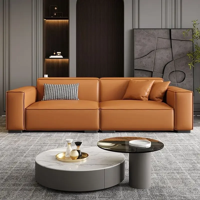 cloth, sofa living room small apartment, double three or four people straight row, technology cloth tofu blocks, rental sofa