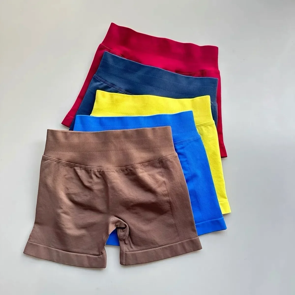 Sports Shorts Low Ribbed Band Yoga Shorts Seamless Scrunch Bum Workout Gym Shorts Booty Stretch Fitness Clothes Running Shorts image 6