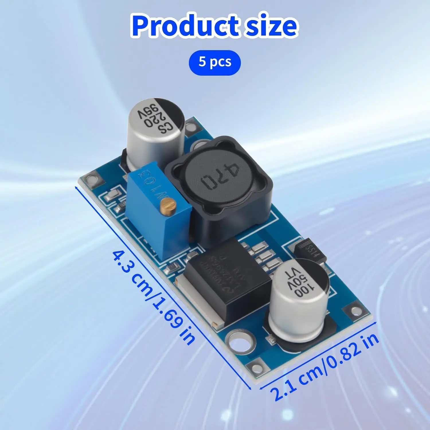 LM2596 DC to DC High Efficiency Buck Voltage Regulator 24V 12V 5V 3V Buck Converter DIY Power Supply 3A Step-Down Module image 3